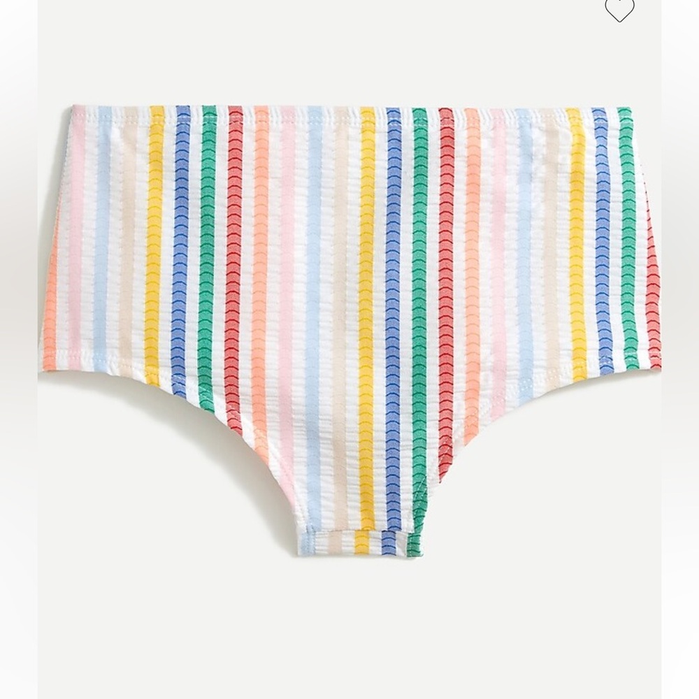 J. Crew Multicolor Stripe High-Waist Bikini Bottoms
